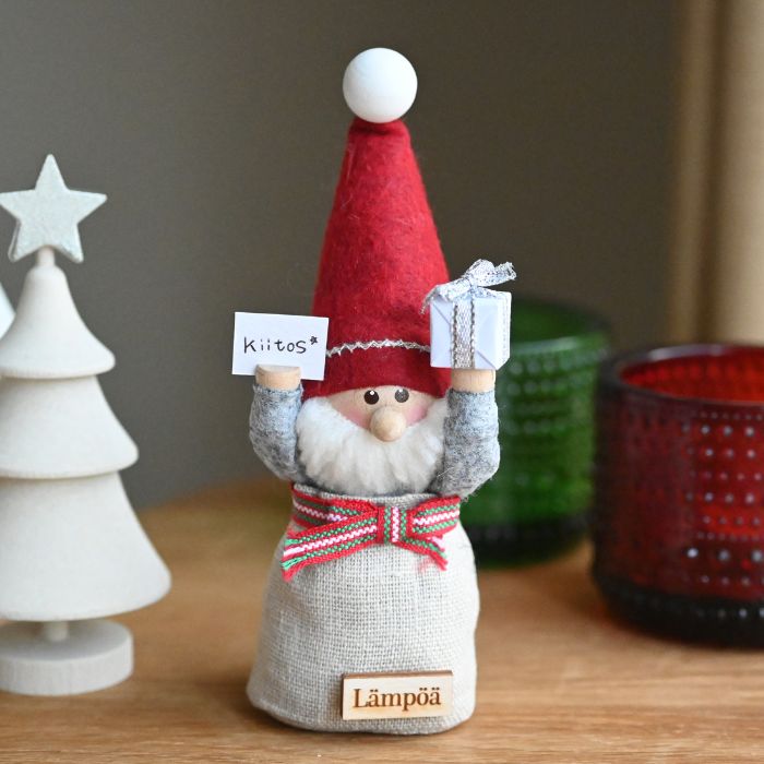 プレゼント袋に入ったサンタ